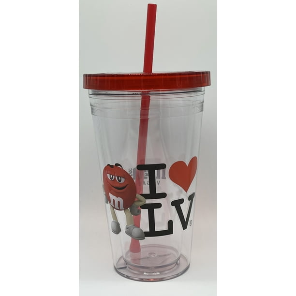 M&M's World Welcome to Fabulous Las Vegas Characters Large Tumbler w Straw New M&M's World Welcome to Fabulous Las Vegas Characters Large Tumbler w Straw New